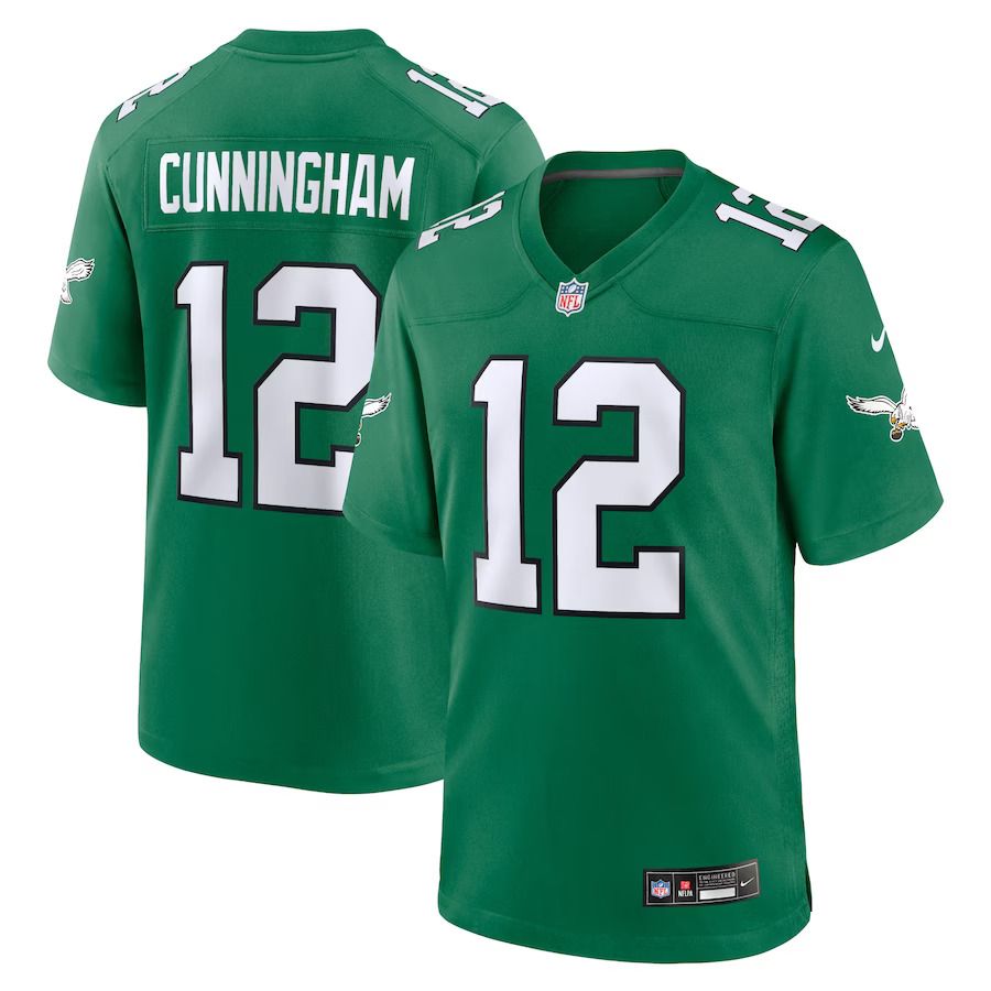 Men Philadelphia Eagles #12 Randall Cunningham Nike Kelly Green Alternate Retired Player Game NFL Jersey